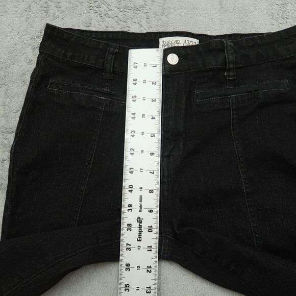 Thread Market  Jeans Junior's Size 13/31 Gray Mid-Rise Flare Denim 30" Inseam - Picture 8 of 16